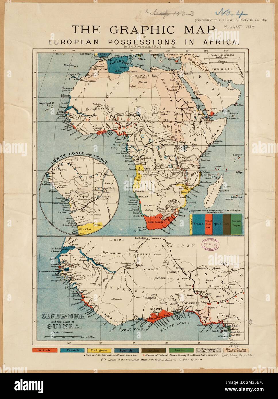 The graphic map of European possessions in Africa , Africa, Maps