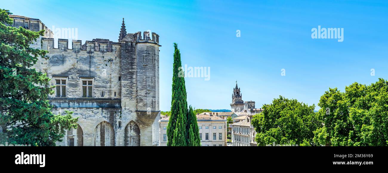 Paesaggio urbano di Avignone in Provenza, Vaucluse, Francia Foto Stock