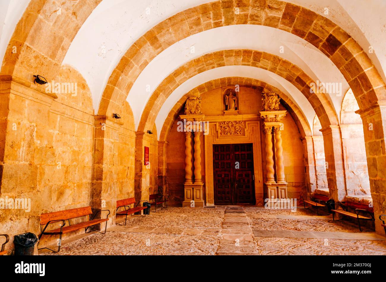 Il Monastero reale di San Millán de Yuso si trova nella città di San Millán de la Cogolla. Fa parte del complesso monumentale di due monasteri Foto Stock