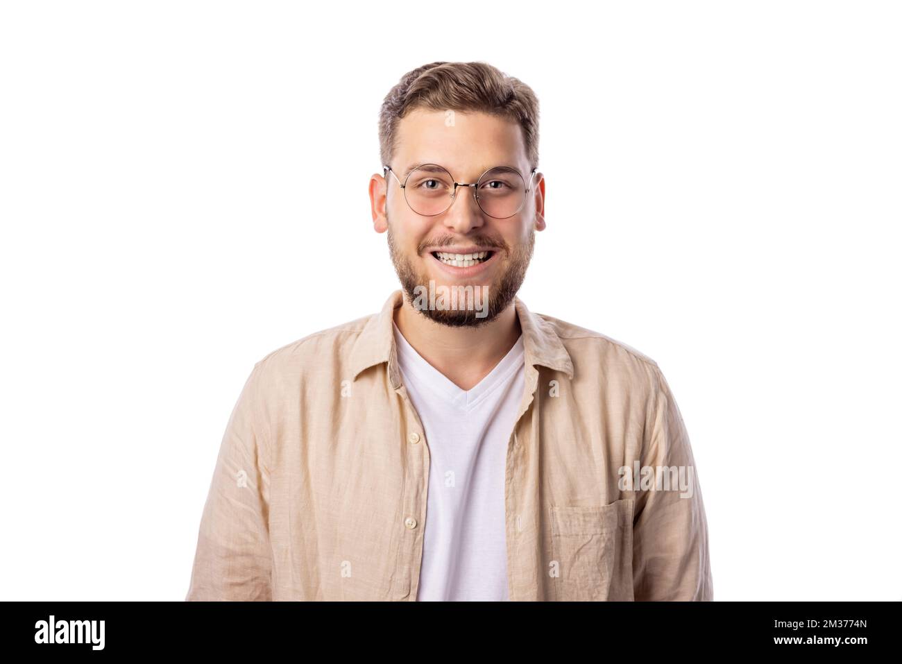 Ritratto sorridente dell'uomo bearded Foto Stock