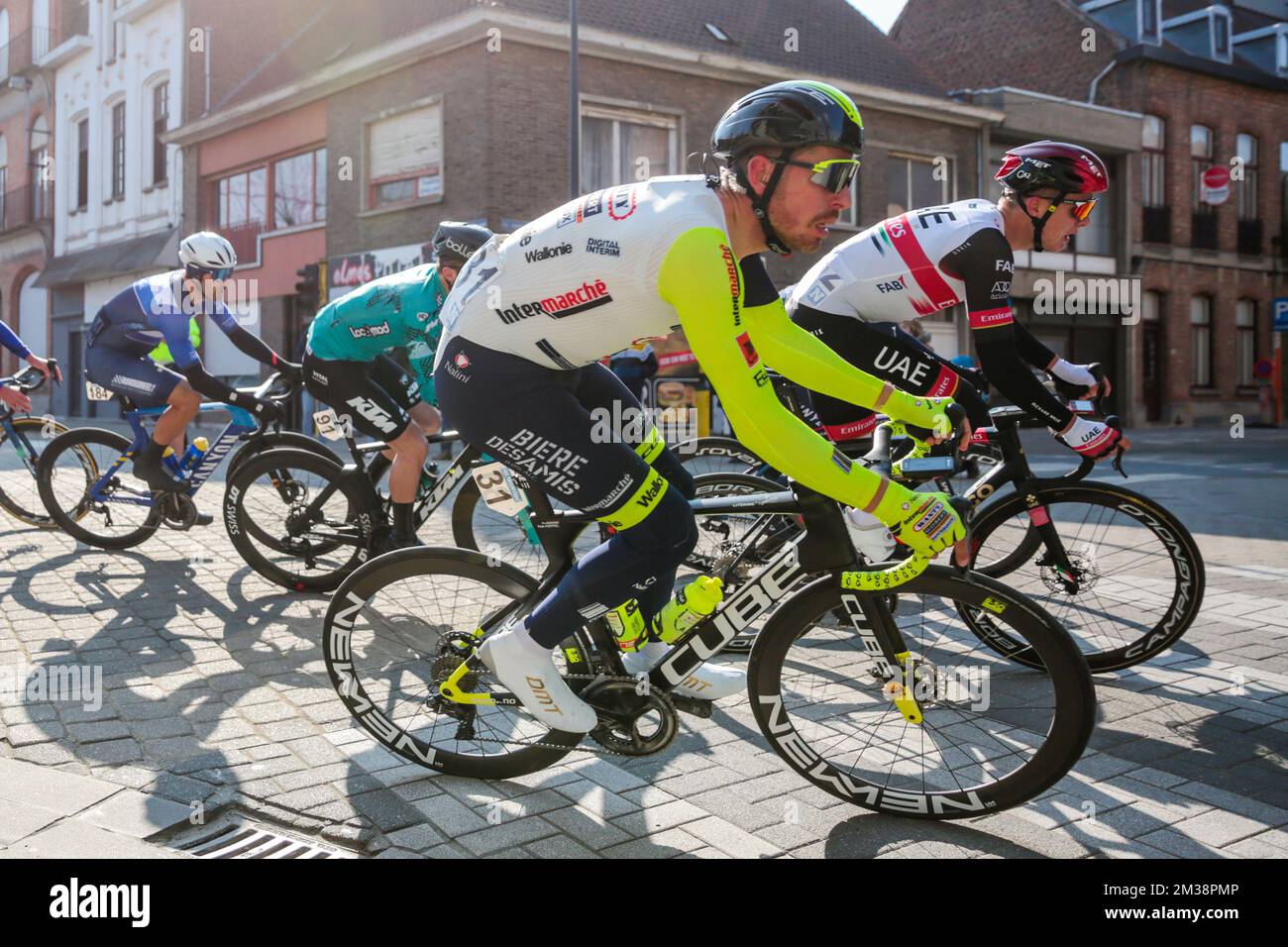 Olandese Boy Van Poppel di Intermarche Wanty-Gobert Materiaux raffigurato in azione durante la 11th edizione della gara ciclistica 'Grote Prijs Jean-Pierre Monsere', 203,2km da Hooglede a Roeselare Domenica 06 Marzo 2022. FOTO DI BELGA MARIJN DE KEYZER Foto Stock