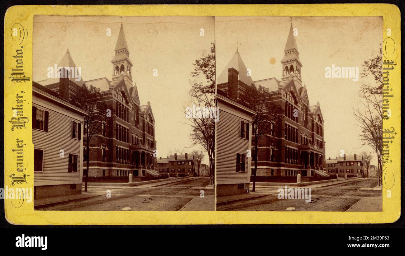 Scuola superiore , Scuole, strade Foto Stock