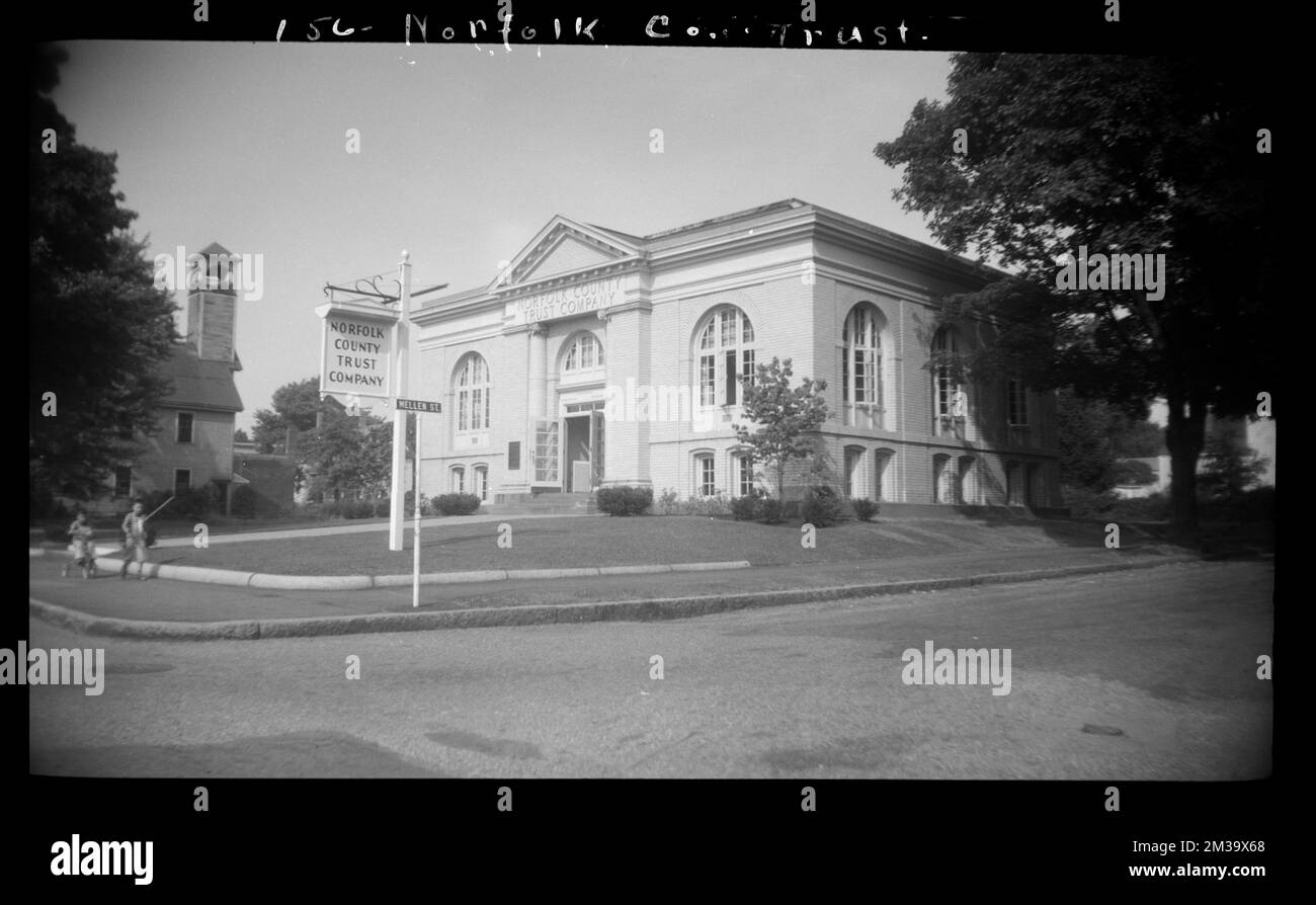 Highland Ave - Norfolk Co. Fiducia , edifici, settore bancario. Collezione edham Building Foto Stock