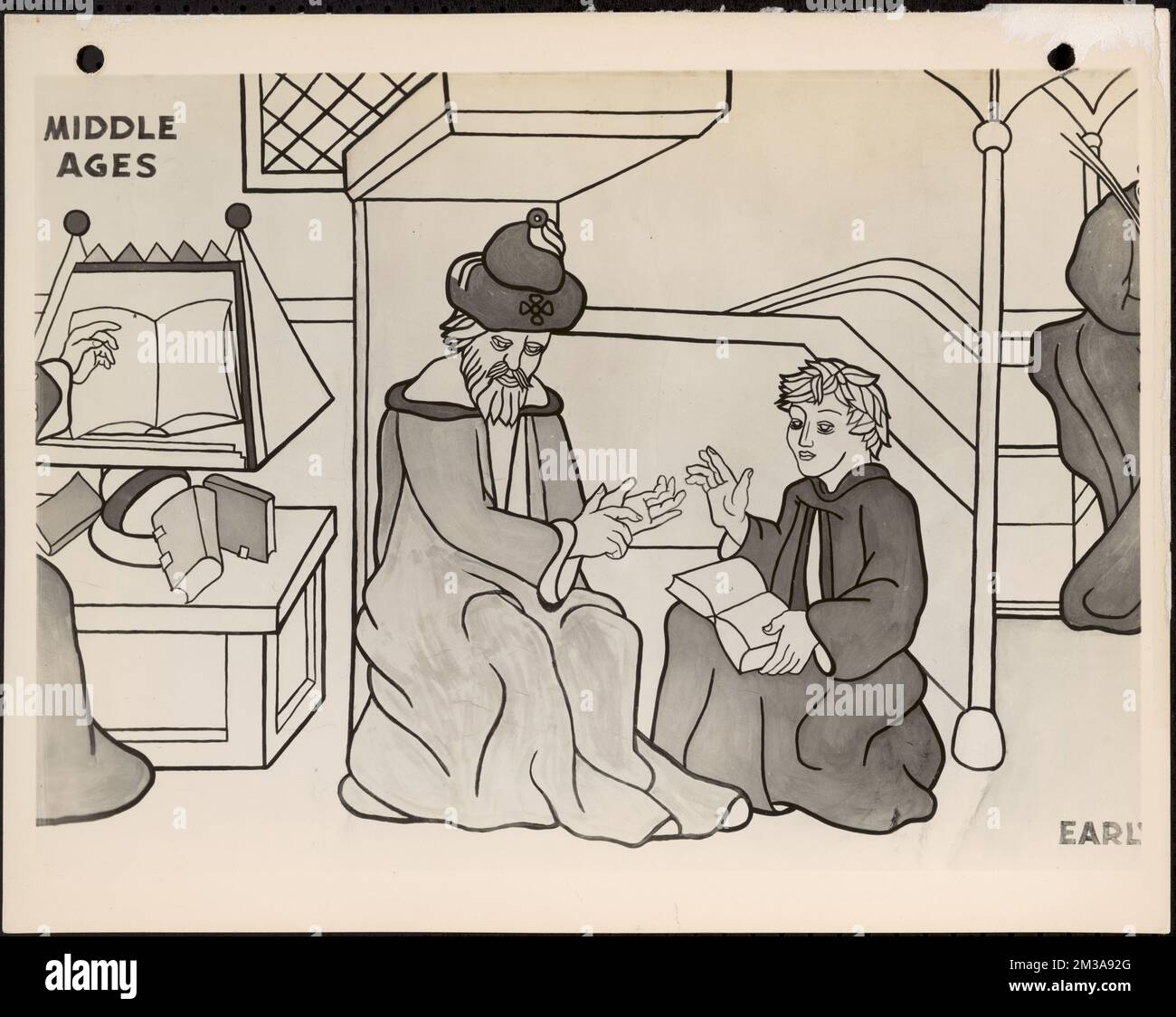 Storia dell'educazione , Storia, Educazione. Collezione fotografica del Massachusetts WPA Federal Art Project Foto Stock