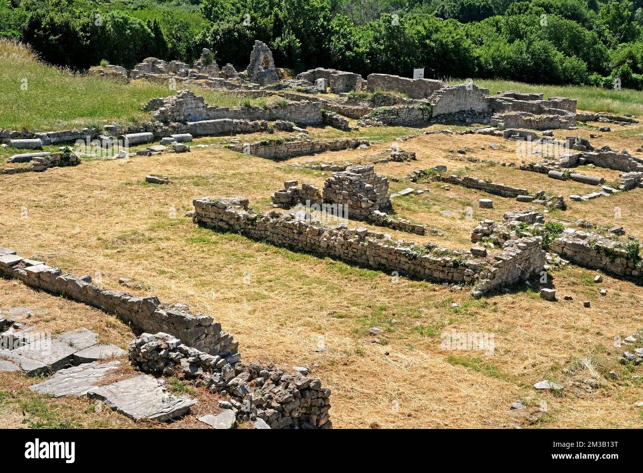 Resti dell'ex città romana di Salona in Croazia Foto Stock