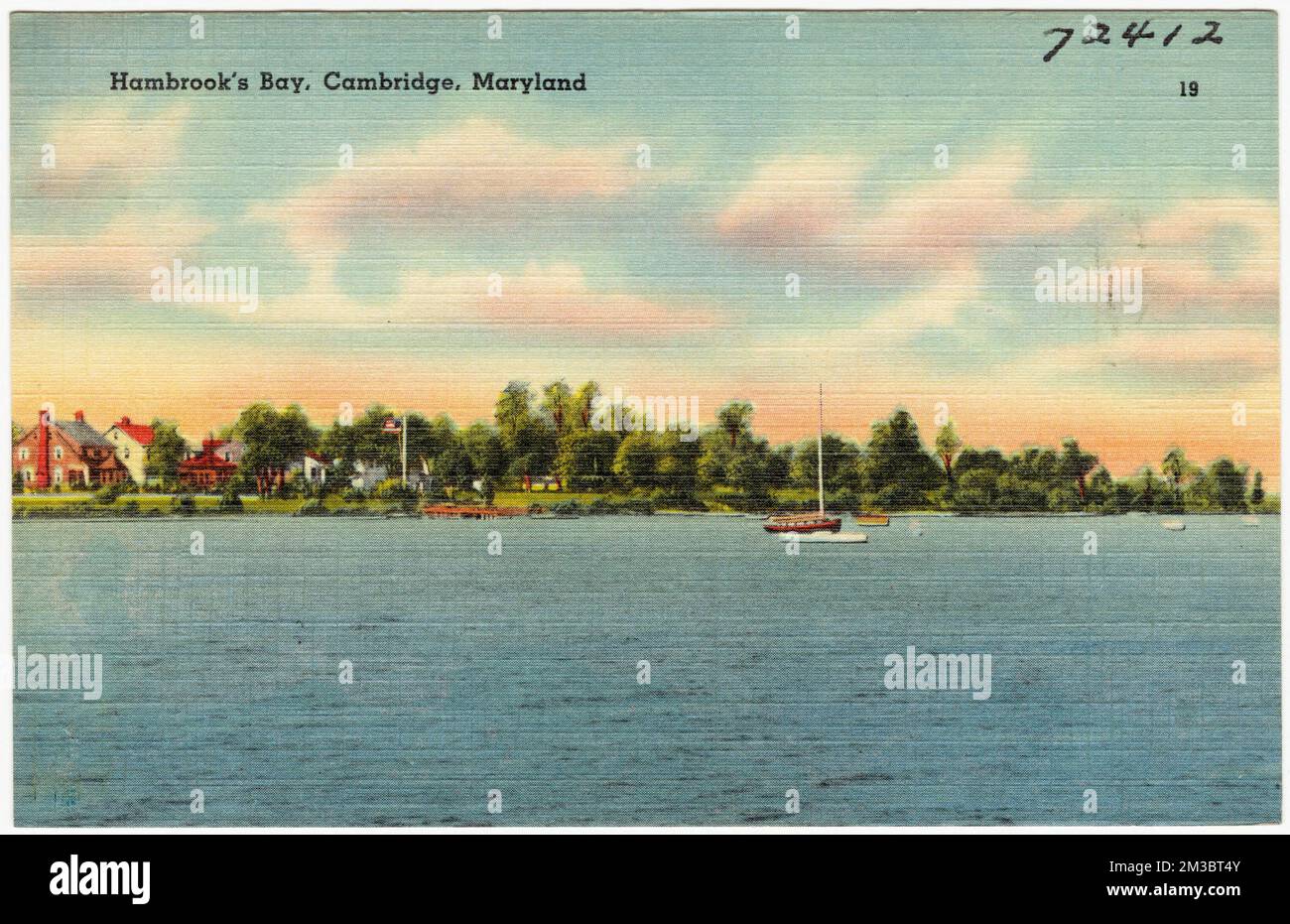 Humbrook's Bay, Cambridge, Maryland, Tichnor Brothers Collection, cartoline degli Stati Uniti Foto Stock