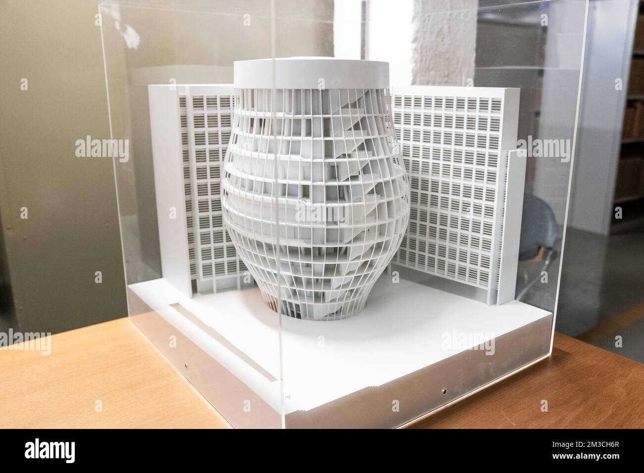 L'immagine mostra un modello dell'architetto belga Philippe Samyn presso l'Archivio di Stato/Algemeen Rijksarchief/Archivi Generales du Royaume 2-Depot Joseph Cuvelier, domenica 18 settembre 2022, a Bruxelles. BELGA FOTO JULIETTE BRUYNSEELS Foto Stock