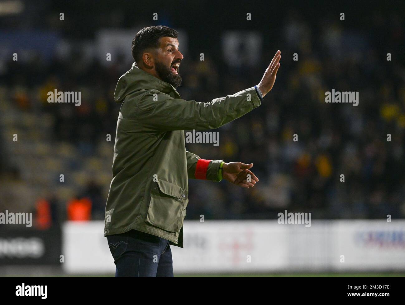 L'allenatore capo di Cercle, Miron Muslic, ha illustrato durante una partita di calcio tra RUSG Royale Union Saint-Gilloise e Cercle Brugge, domenica 09 ottobre 2022 a Forest-Vorst, Bruxelles, il 11° giorno della prima divisione del campionato belga della 'Jupiler Pro League' del 2022-2023. FOTO DI BELGA DAVID CATRY Foto Stock