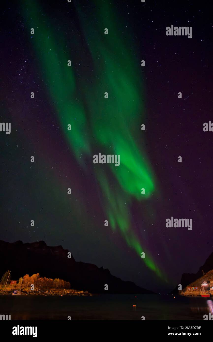 Location:69° 42' 0,07' N, 18° 36' 46,08' e taken @Tromso, Norway 86, Naustbuktvegen, Tromsø, Troms og Finnmark, 9107, Norvegia Foto Stock
