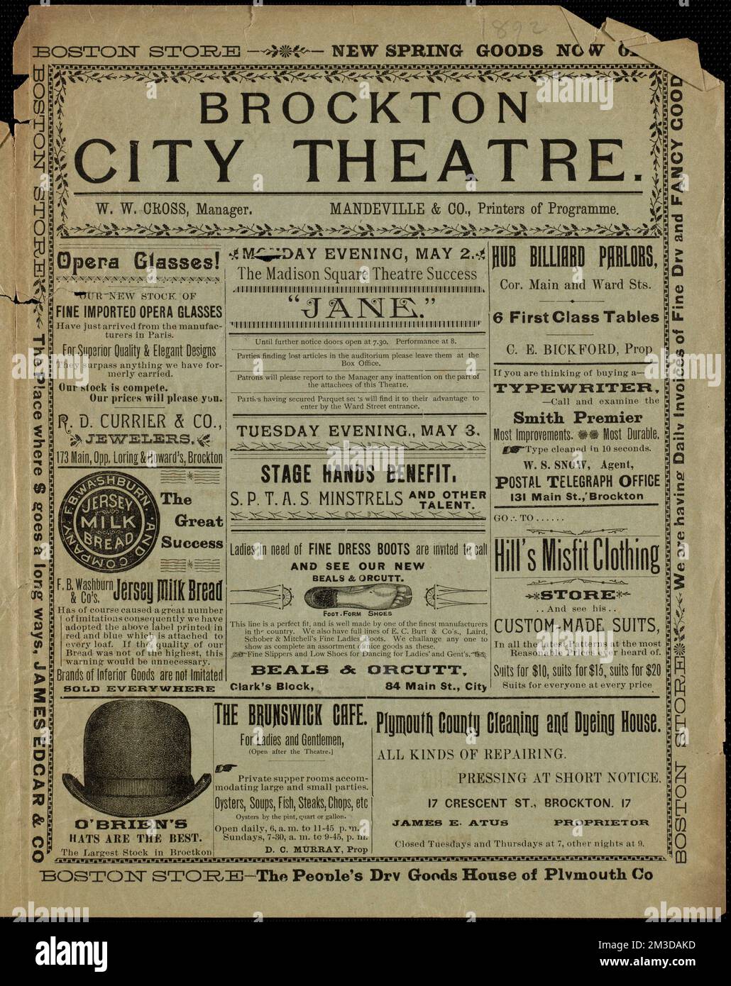 Jane , Entertainment, Brockton Public Library Archival Collection Foto Stock