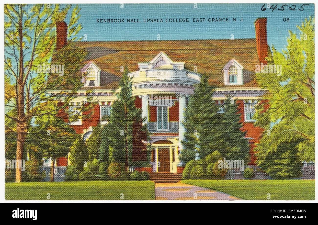 Kenbrook Hall, Upsala College, East Orange, N. J. , Università e college, Tichnor Brothers Collection, cartoline degli Stati Uniti Foto Stock
