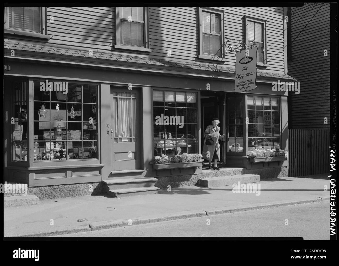 The Lazy Susan Shop, Washington Street, architettura, negozi e negozi. Samuel Chamberlain Fotografia negatives Collection Foto Stock