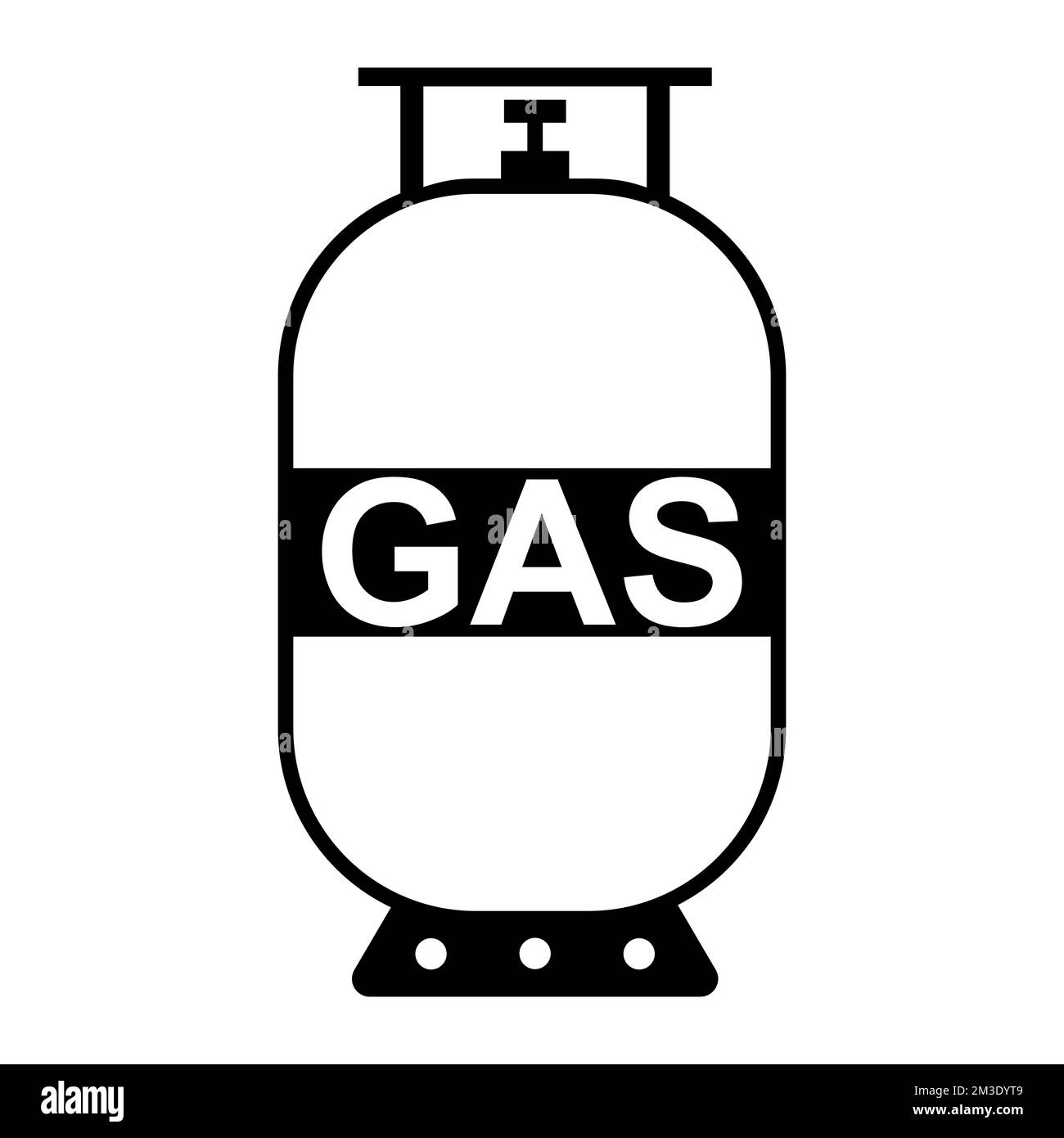 Bombola del gas Icon, profilo del serbatoio del gas propano, logo del contenitore del gas gpl Illustrazione Vettoriale