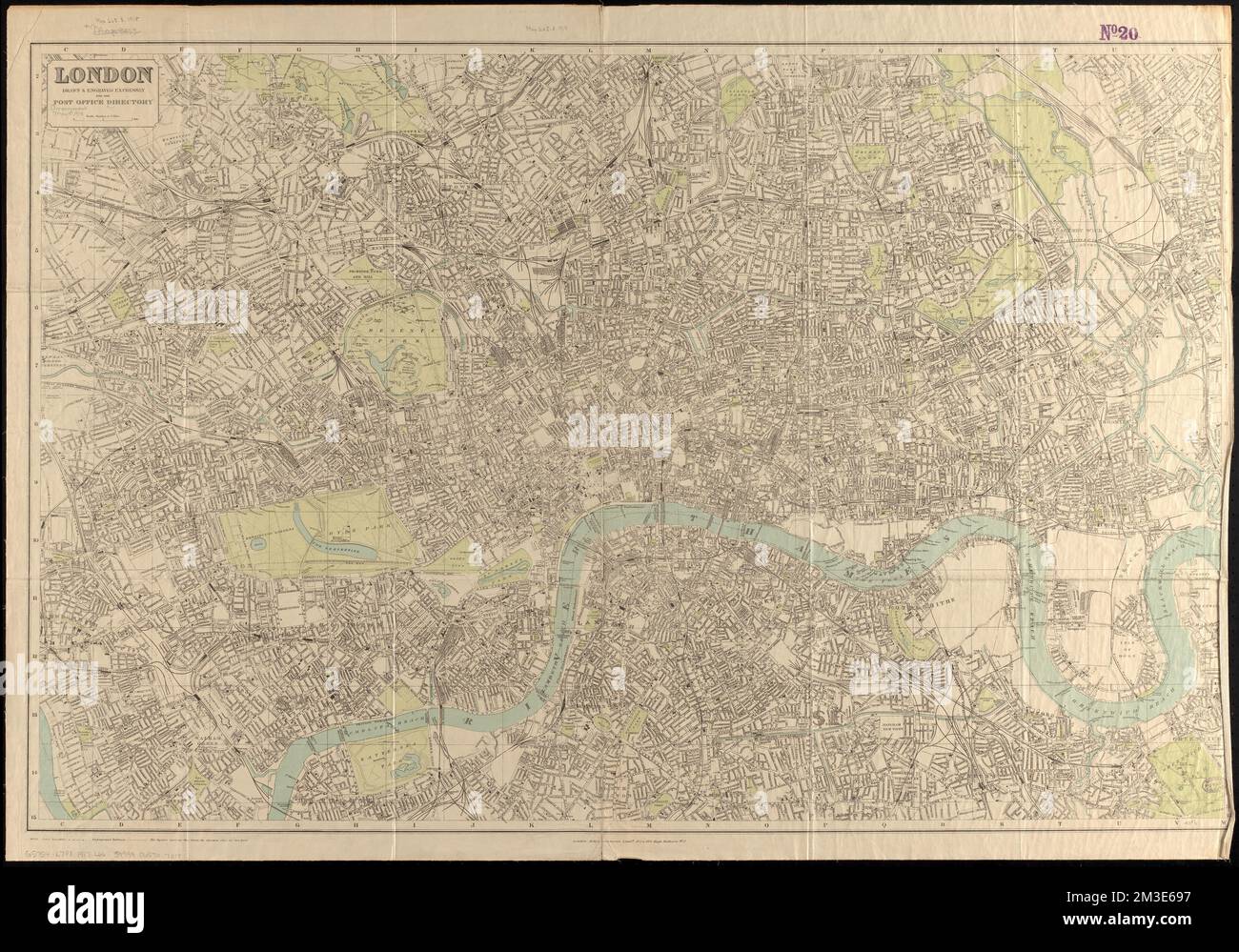 Londra , zone postali, Inghilterra, Londra, Mappe, Londra Inghilterra, Mappe Norman B. Leventhal Map Center Collection Foto Stock