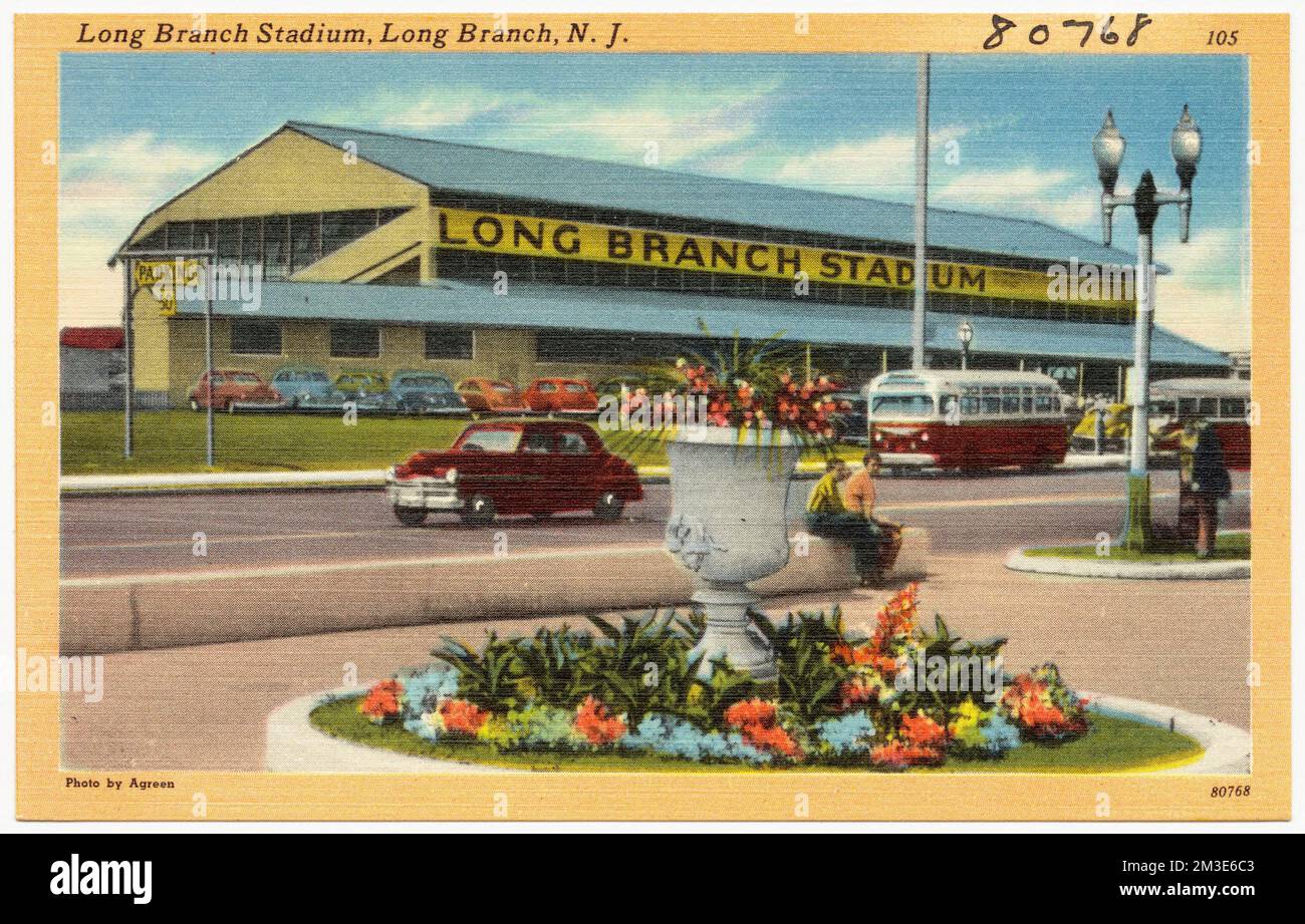 Long Branch Stadium, Long Branch, N.J. , Stadiums, Tichnor Brothers Collection, cartoline degli Stati Uniti Foto Stock