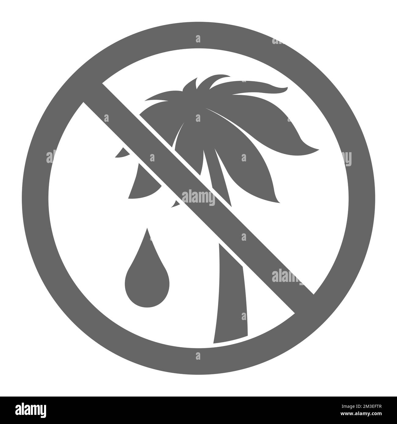 SIMBOLO SENZA OLIO DI PALMA. Vettore. Illustrazione Vettoriale