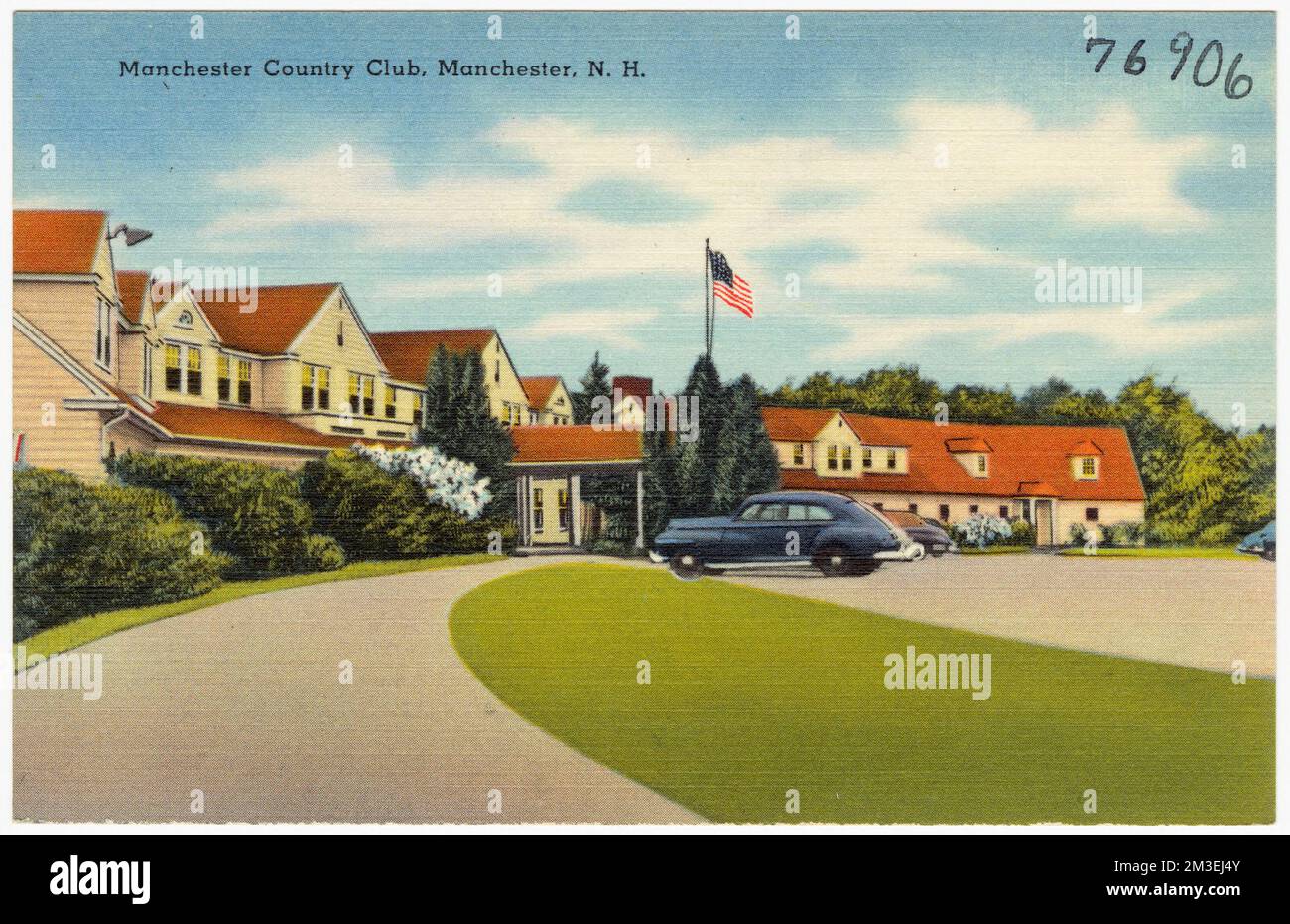 Manchester Country Club, Manchester, N.H. , Strutture delle organizzazioni, Tichnor Brothers Collection, cartoline degli Stati Uniti Foto Stock