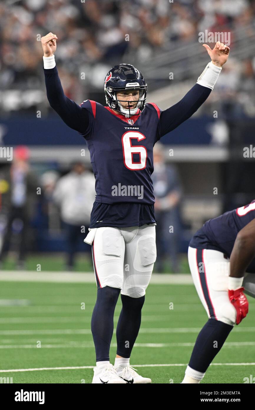 Jeff Driskel (6) dirige l'offesa durante il primo trimestre della NFL Football Game tra gli Houston Texans e la D. Foto Stock
