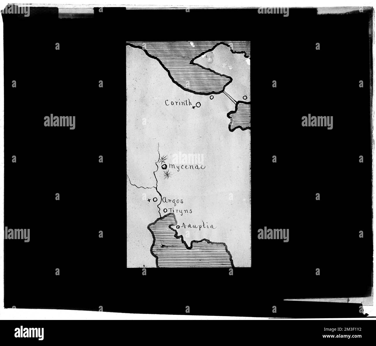 Mappa della sezione della Grecia , Mappe. Collezione Nicholas Catsimpoolas Foto Stock