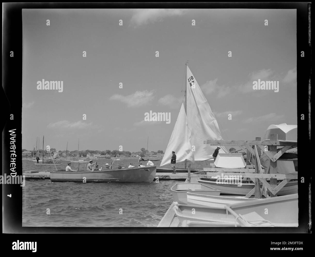 Marblehead (marino), 'ai galleggianti', Barche, porti. Samuel Chamberlain Fotografia negatives Collection Foto Stock