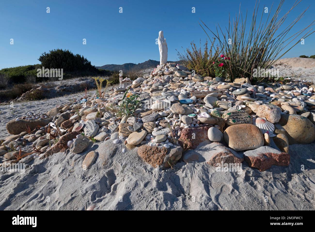 San Teodoro, Sardegna, 17-10-2021-memoriale per gli annegati. Foto Stock