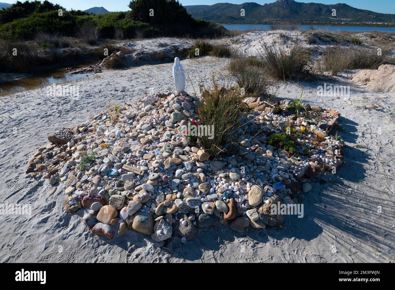 San Teodoro, Sardegna, 17-10-2021-memoriale per gli annegati. Foto Stock