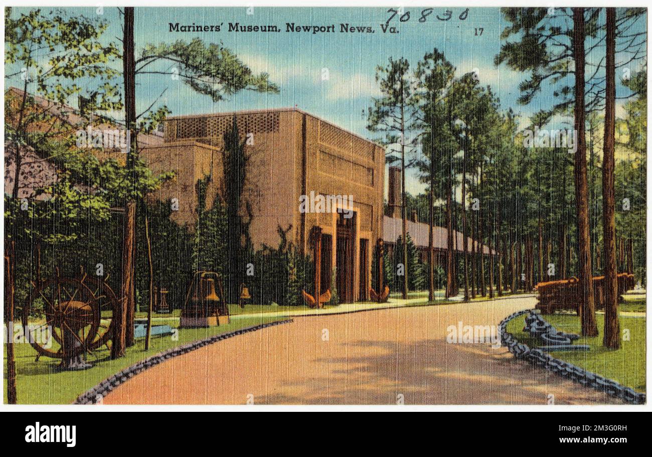 Mariner's Museum, Newport News, Virginia , Gallerie e musei, Tichnor Brothers Collection, cartoline degli Stati Uniti Foto Stock