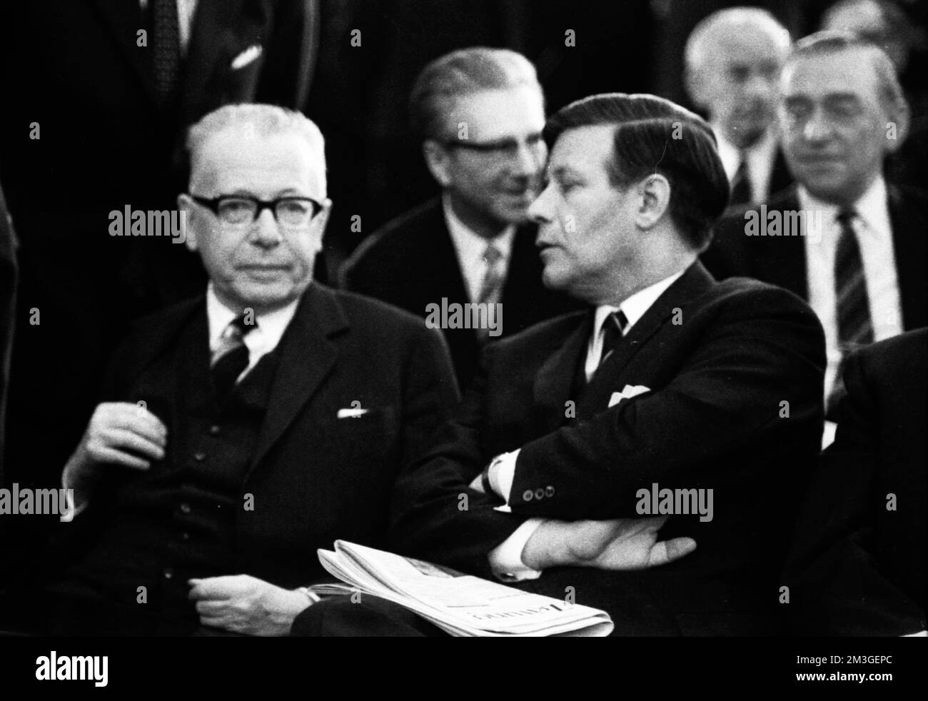 L'Assemblea federale ha eletto il nuovo Presidente federale Gustav Heinemann (DOCUP) nel terzo turno di votazioni del 5 marzo 1969 a Berlino. Gustav Foto Stock