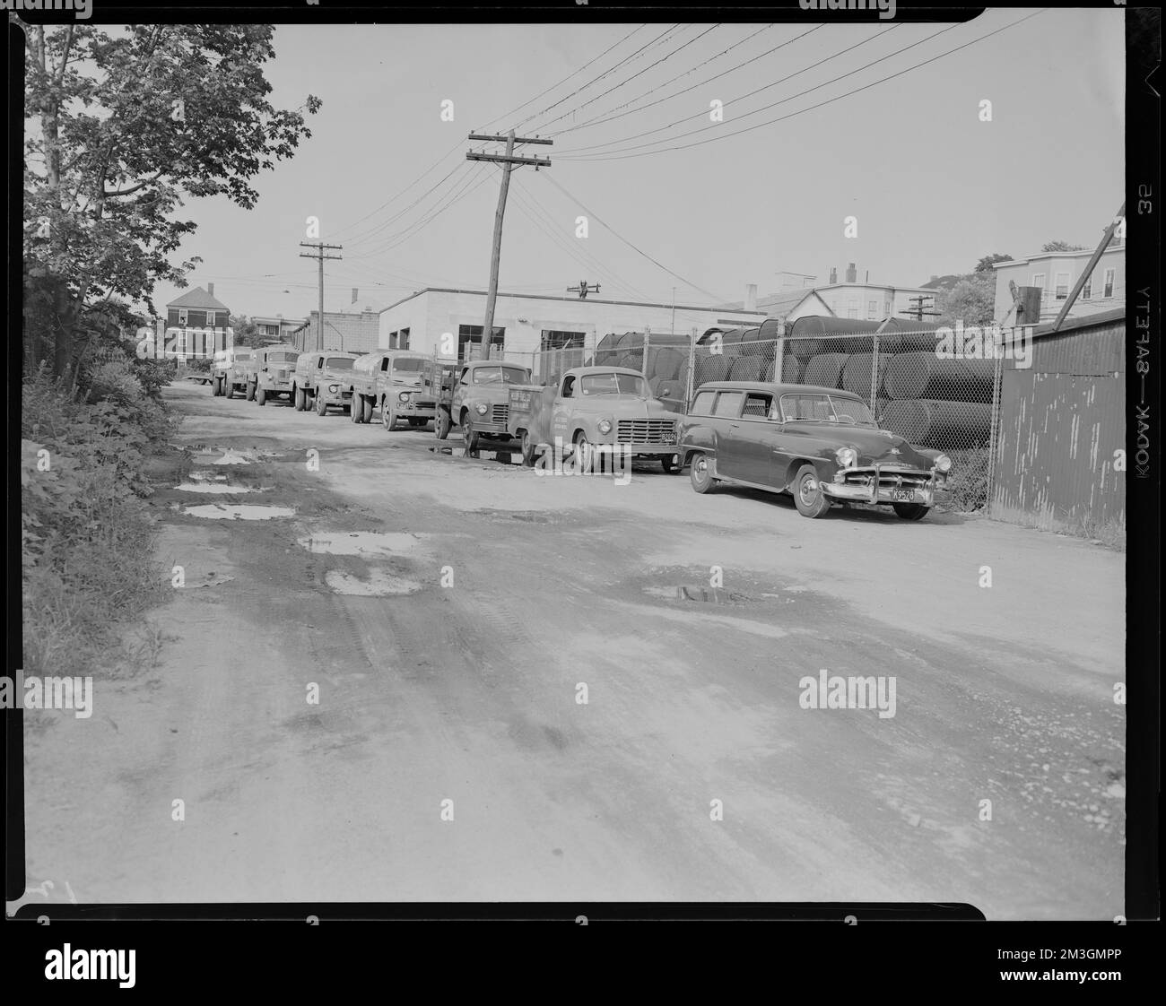 Mello Fuel Co., 37 Brookley Rd., Jam. Pianura , automobili, camion, industria petrolifera. Collezione Leon Abdalian Foto Stock