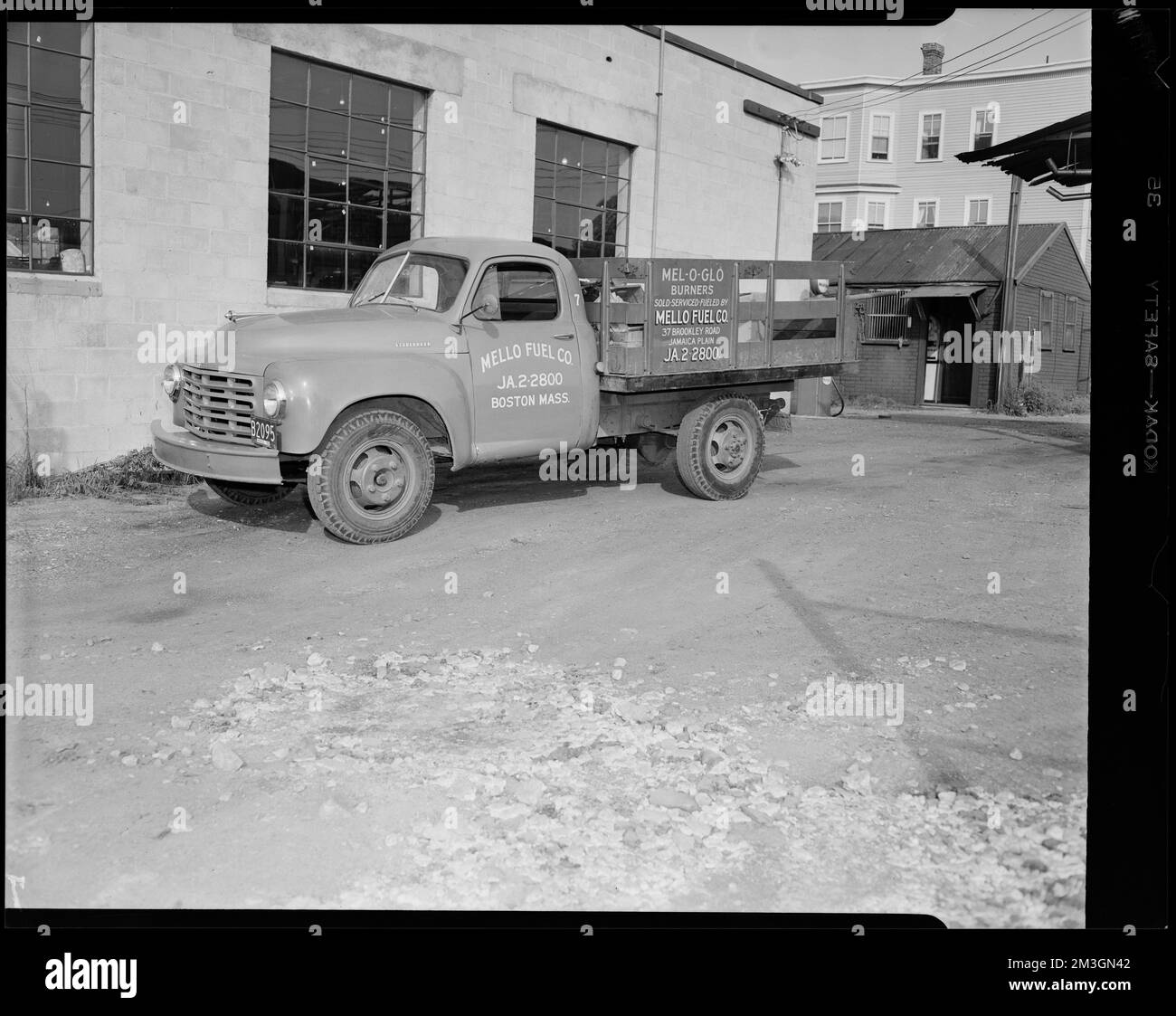 Mello Fuel Co., 37 Brookley Rd., Jam. Pianura , camion, industria petrolifera. Collezione Leon Abdalian Foto Stock