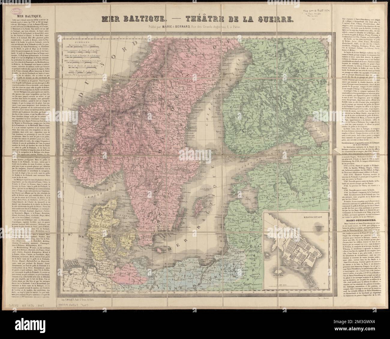 Mer Baltique : Théâtre de la guerre , Crimea War, 1853-1856, Kronshtadt Russia, Mappe, Mar Baltico, Mappe Norman B. Leventhal Map Center Collection Foto Stock