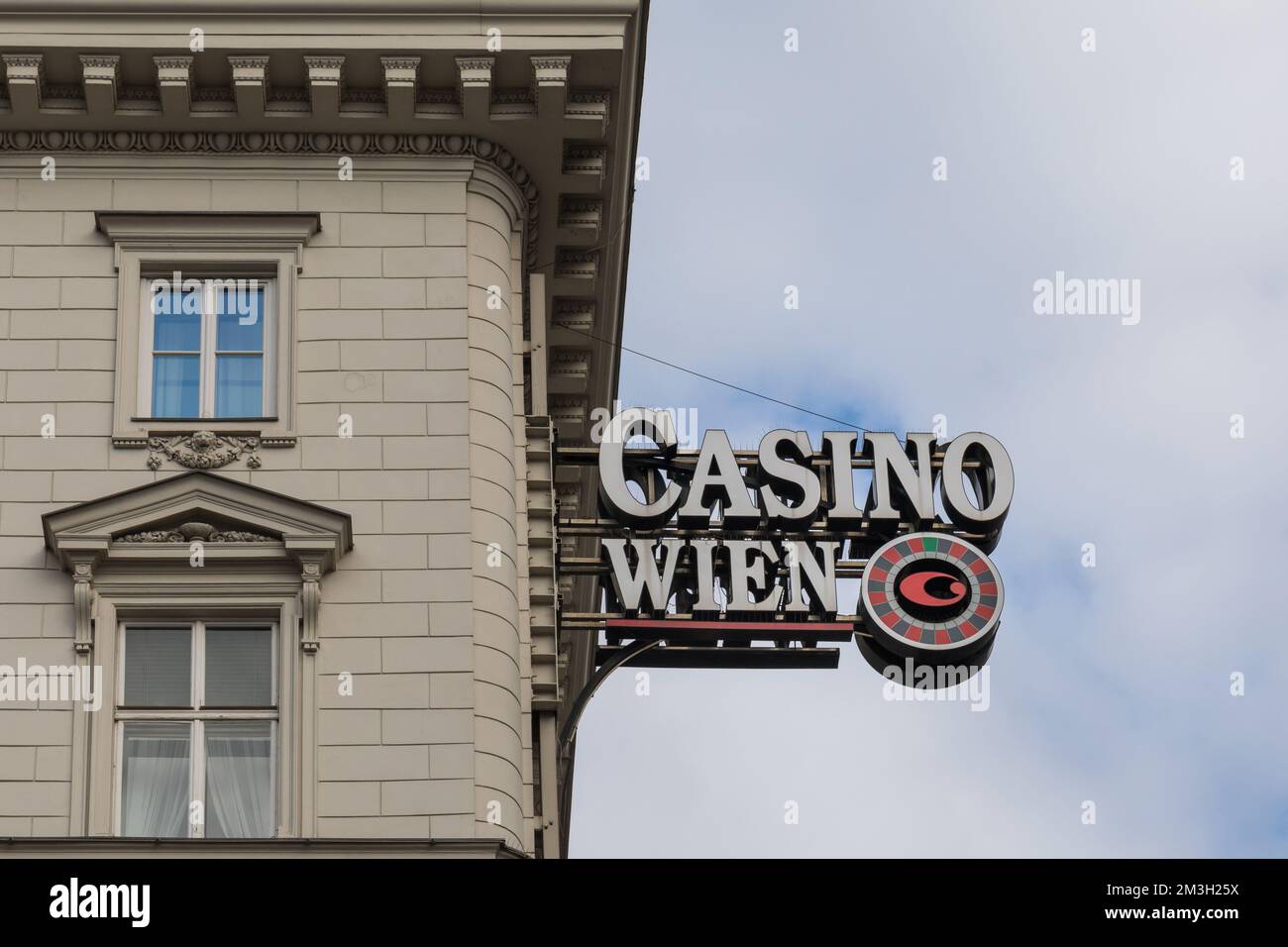 Insegna del Casino Wien - Vienna, Austria Foto Stock