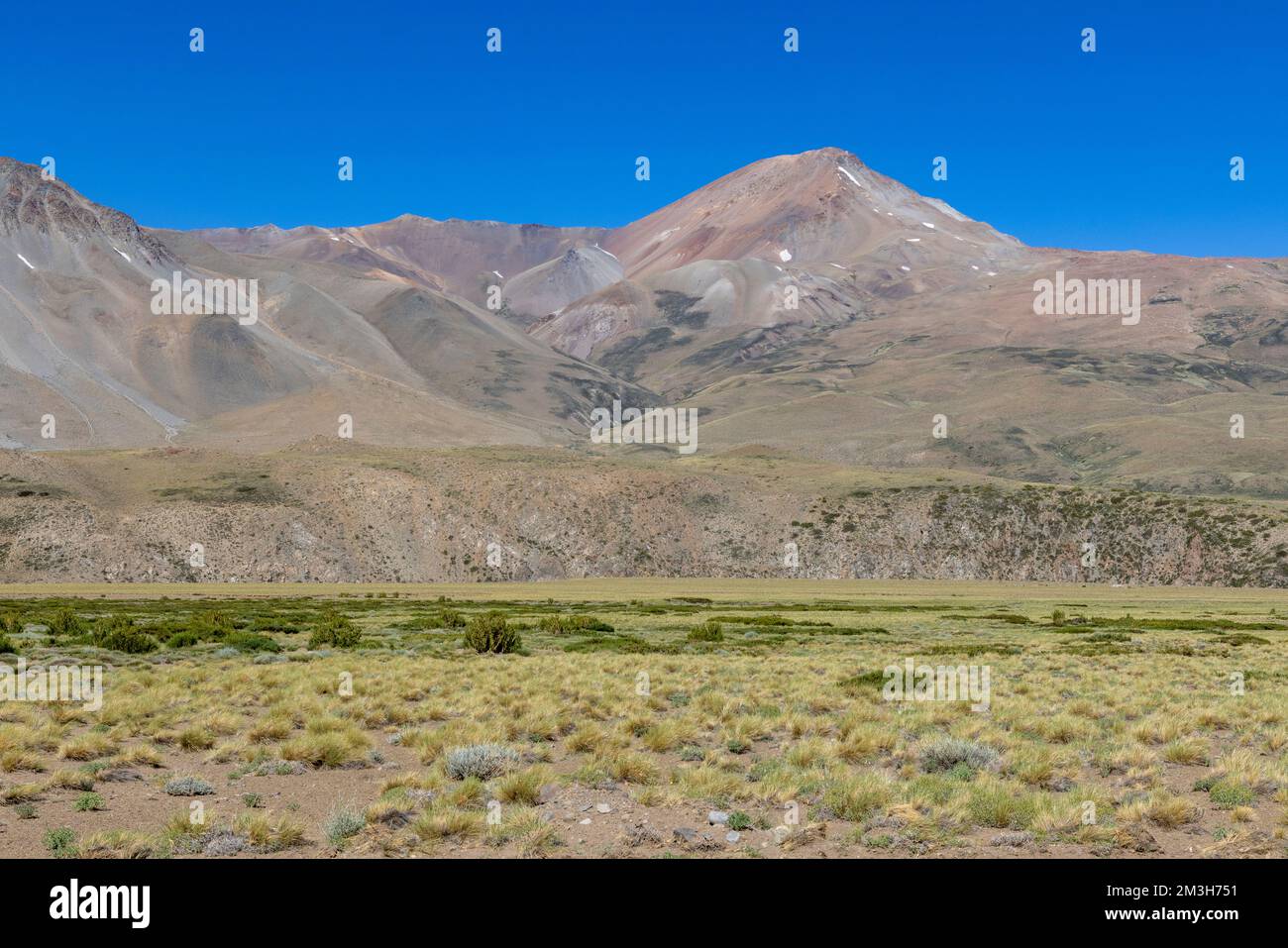 Paesaggio a Paso Vergara - attraversare il confine dal Cile all'Argentina mentre si viaggia in Sud America Foto Stock