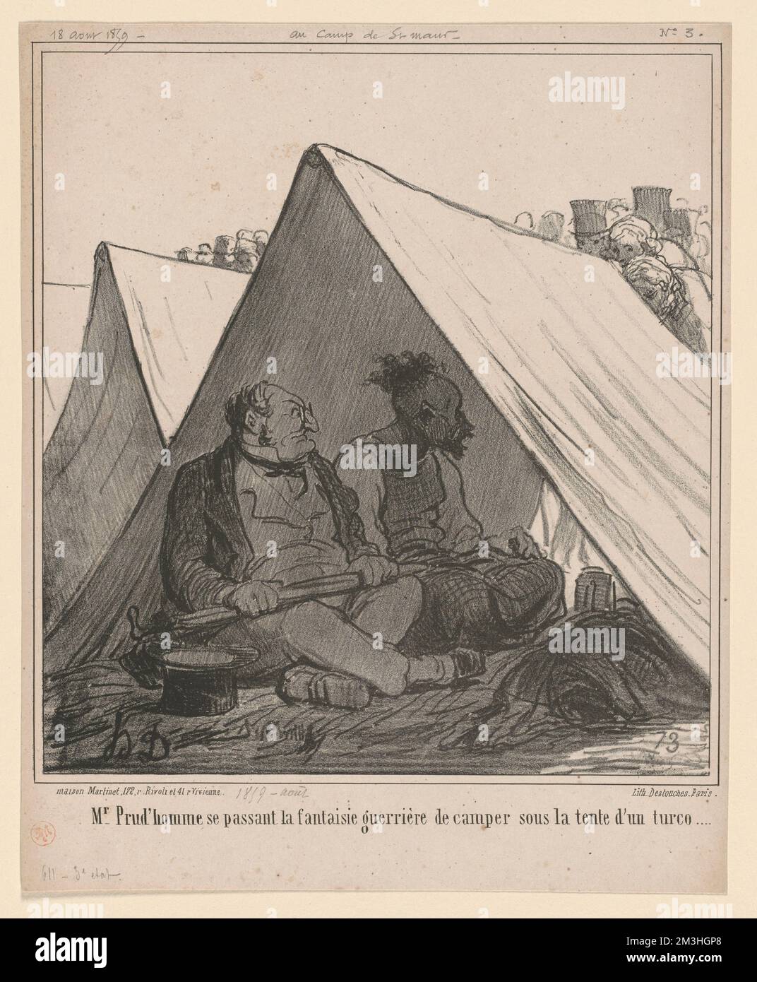 Sig. Prudhomme se passant la fantaisie... , Disegnatori, Autori, attori, Monnier, Henry, 1799-1877. Honoré Daumier (1808-1879). Litografie Foto Stock
