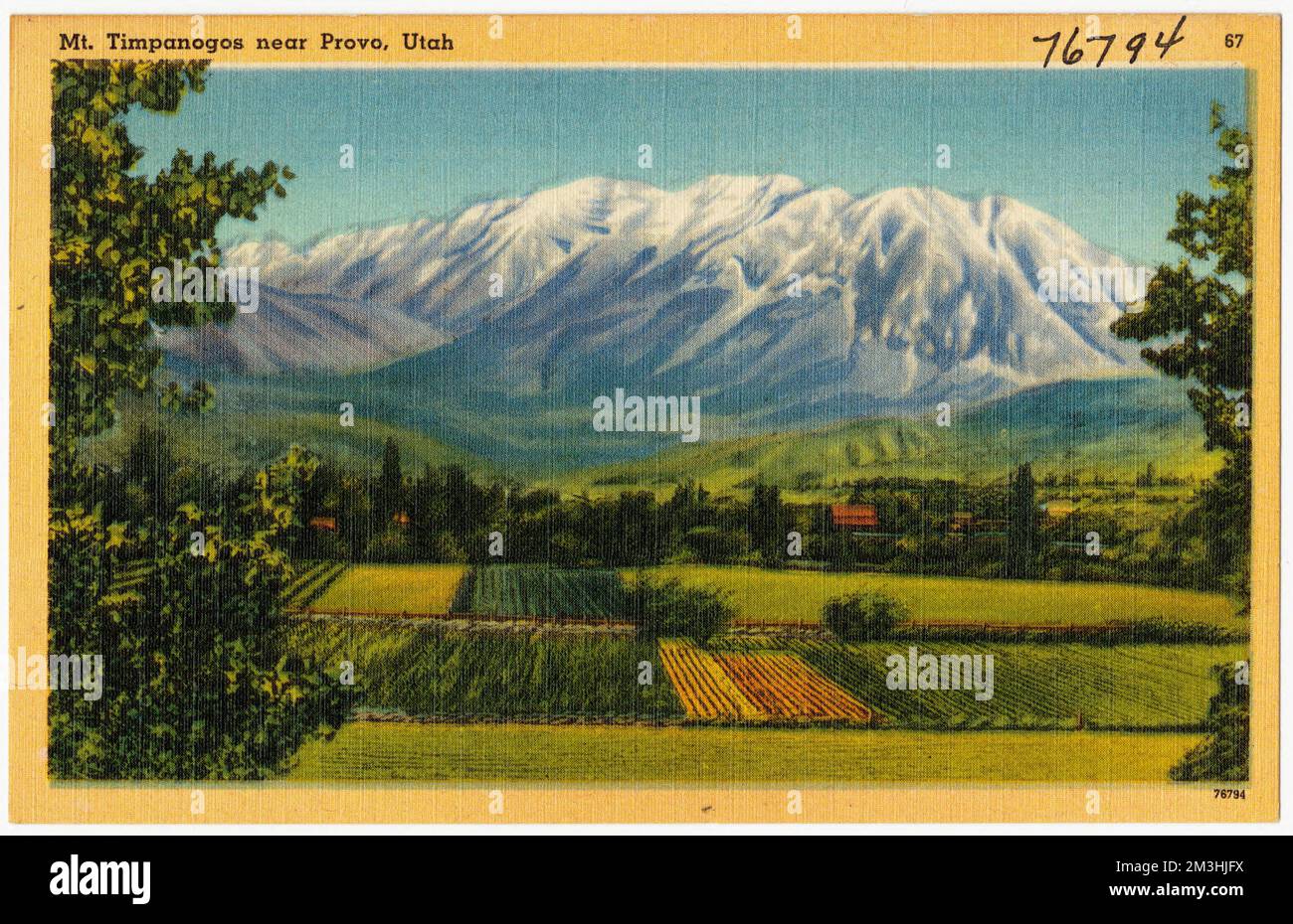 Mt. Timpanogos, vicino Provo, Utah , Montagne, Tichnor Brothers Collection, Cartoline degli Stati Uniti Foto Stock