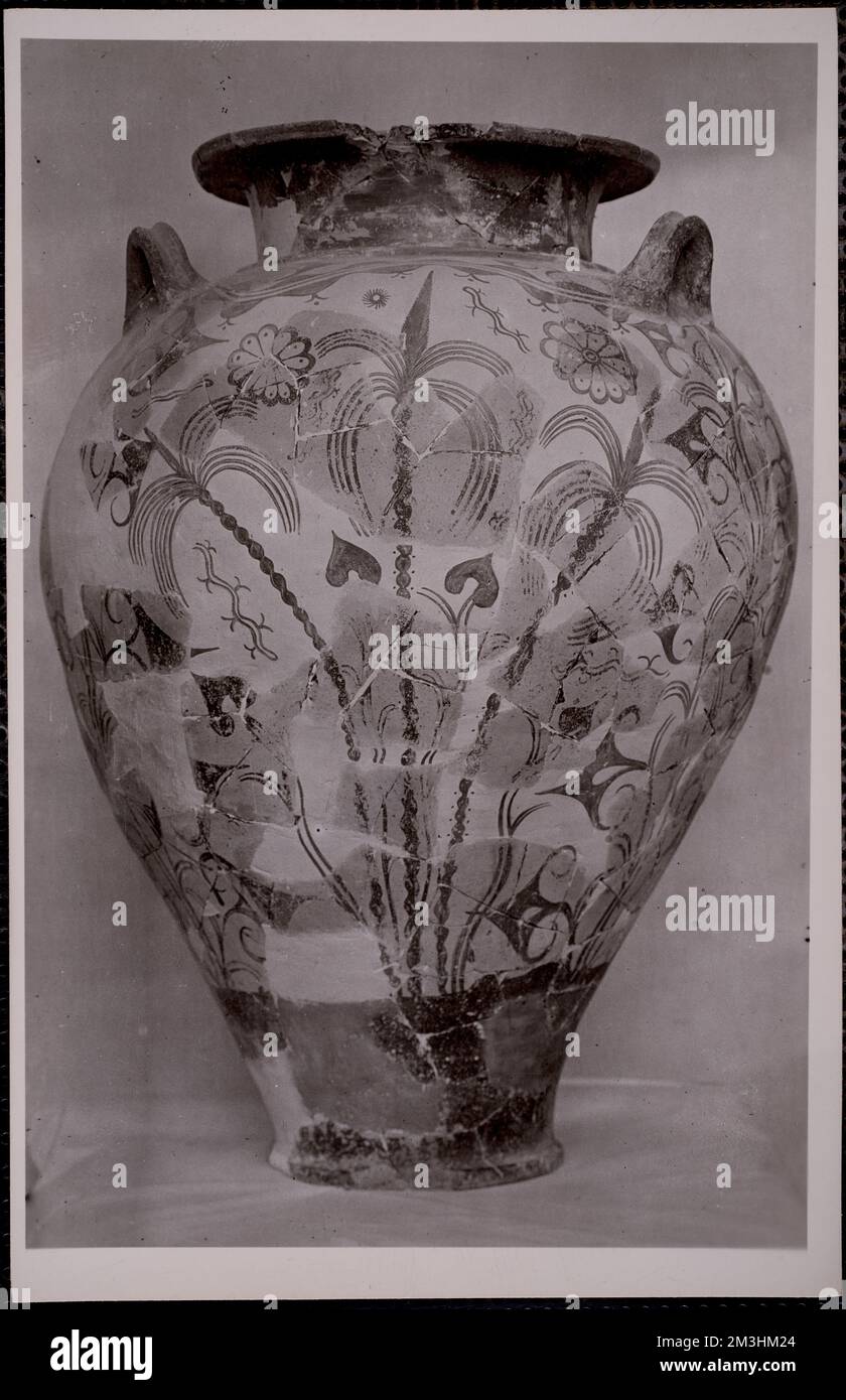 Musee National d'Athènes, 13729, vaso Mycénien de Kakovatos (Pylos) , vasi, Antichità. Collezione Nicholas Catsimpoolas Foto Stock