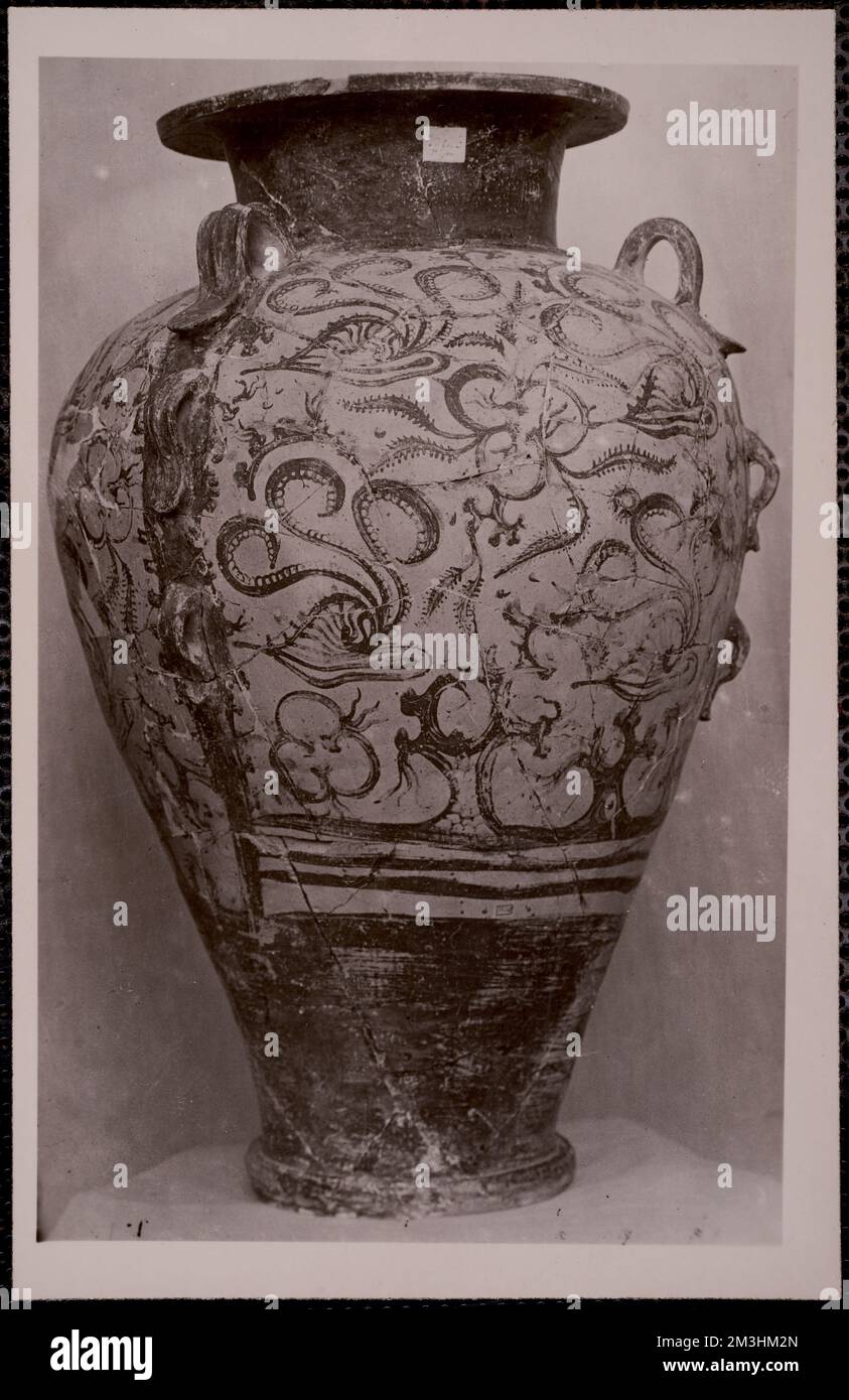 Musee National d'Athènes, 13725, vaso Mycénien de Kakovatos (Pylos) , vasi, Antichità. Collezione Nicholas Catsimpoolas Foto Stock