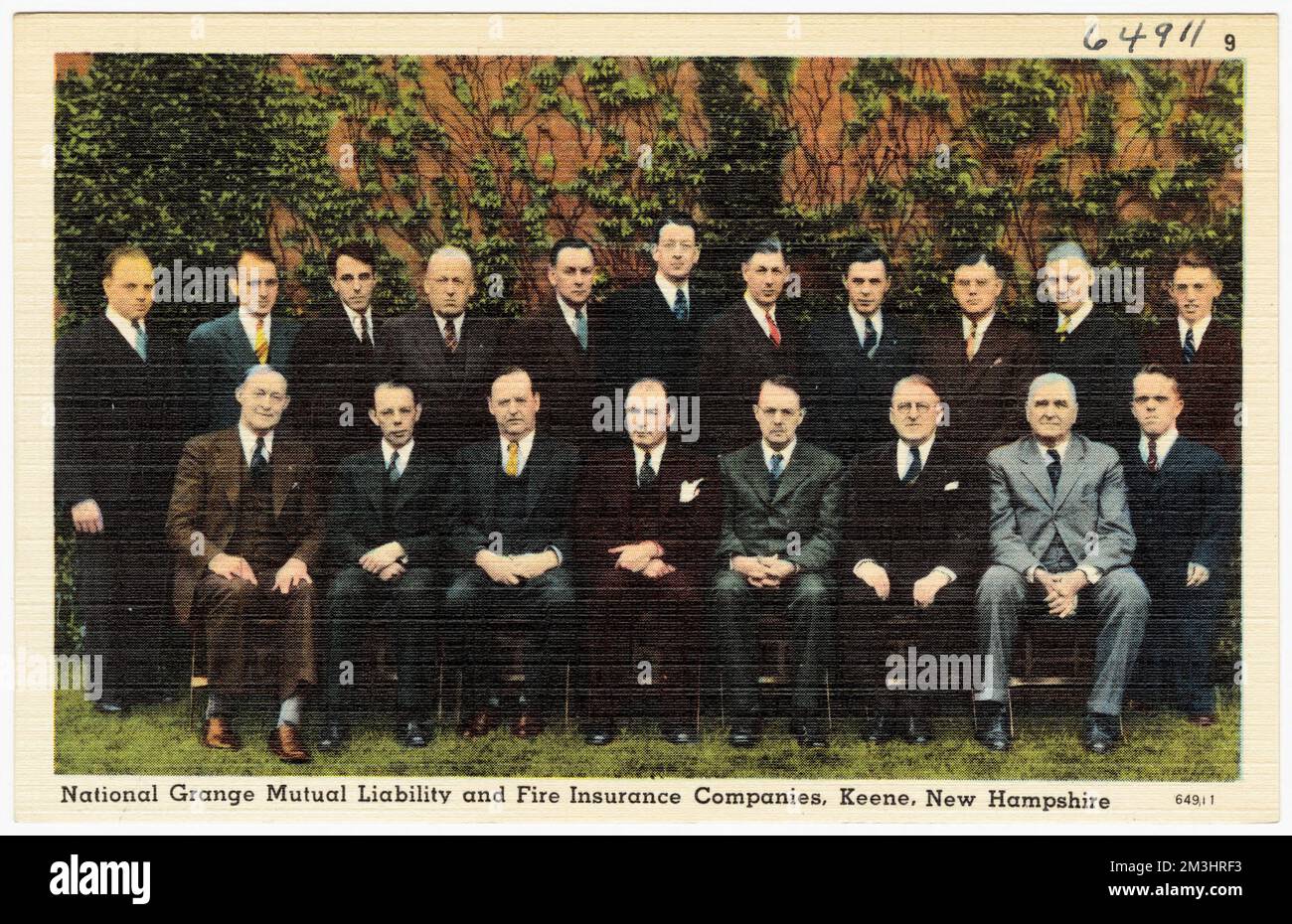 National Grange Mutual Liability and Fire Insurance Companies. Keene, New Hampshire, strutture commerciali, Tichnor Brothers Collection, cartoline degli Stati Uniti Foto Stock
