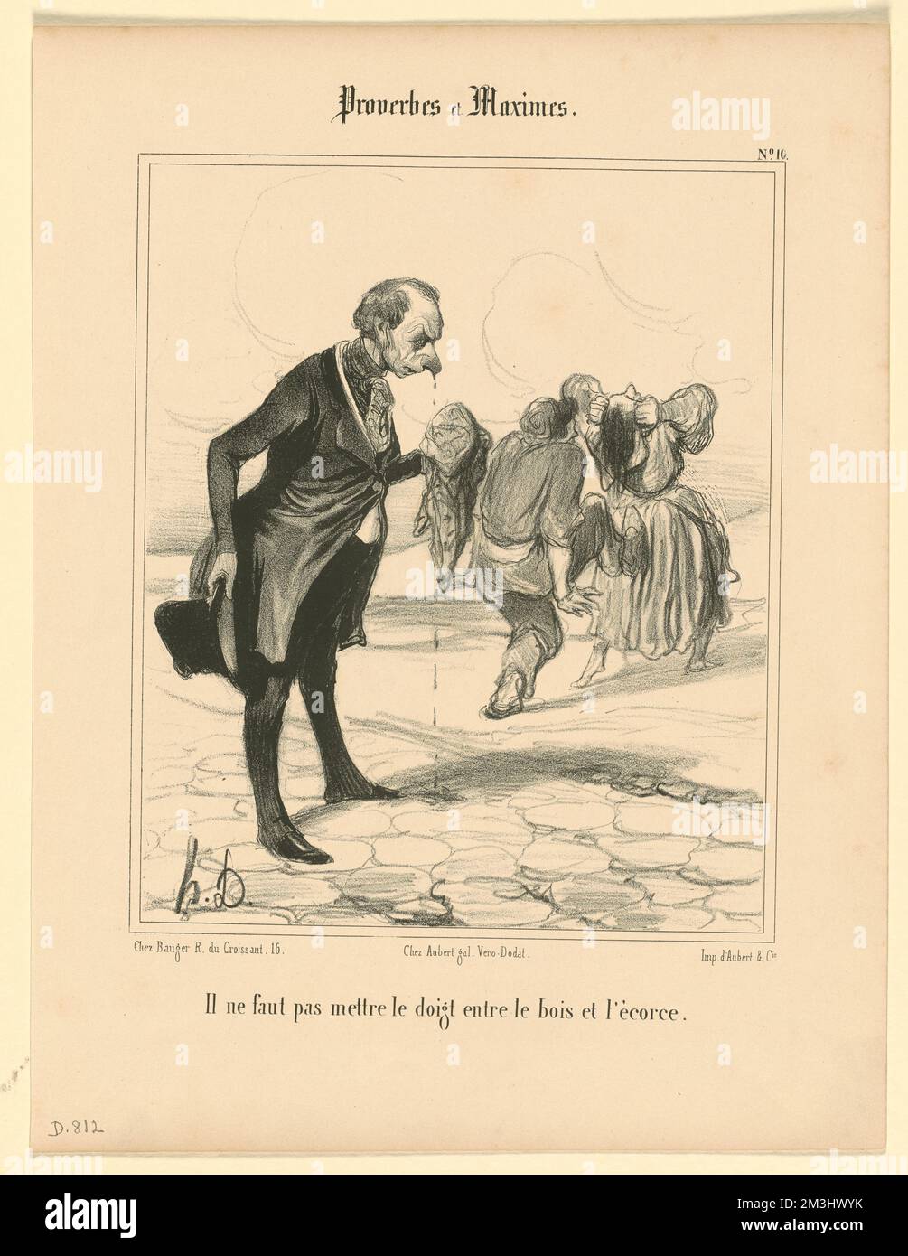 Il ne faut pas mettre le doigt.... Honoré Daumier (1808-1879). Litografie Foto Stock