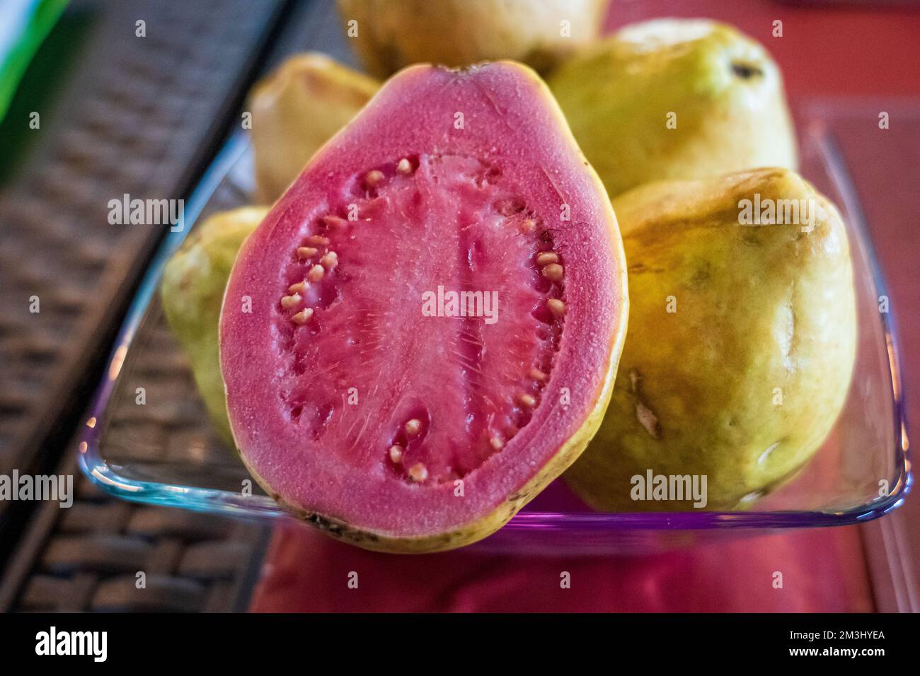Guayaba (Guava) frutta a Bogotà, Colombia Foto Stock