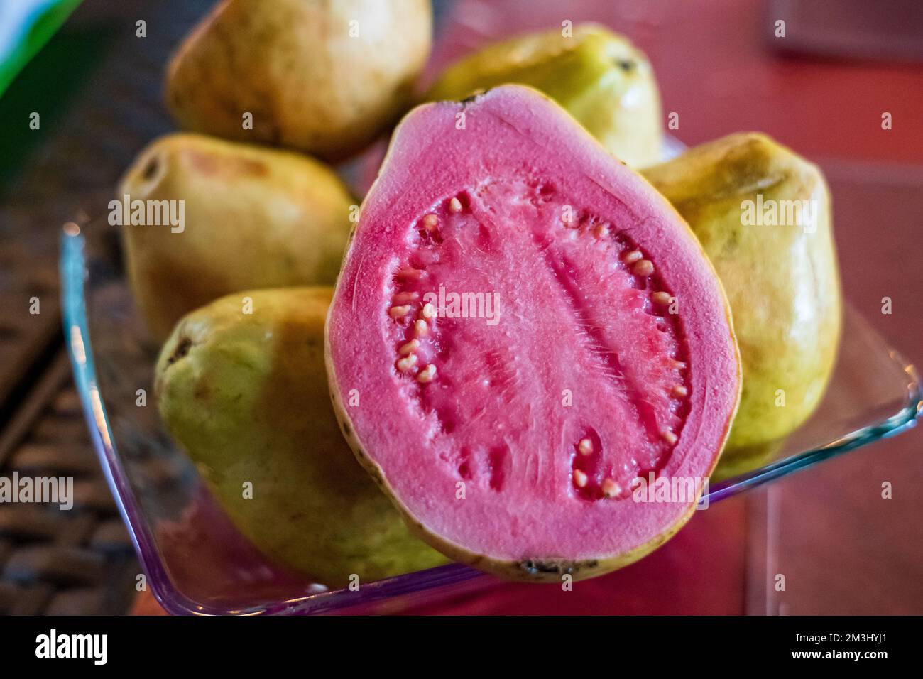 Guayaba (Guava) frutta a Bogotà, Colombia Foto Stock