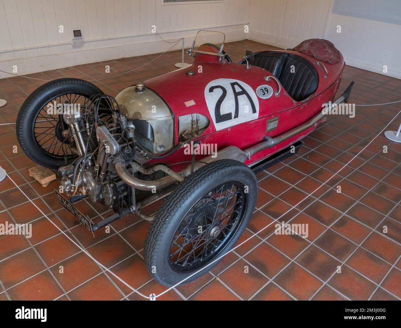 Una Morgan Aero (1923) auto leggera a tre ruote al Brooklands Museum, Surrey, Regno Unito. Foto Stock