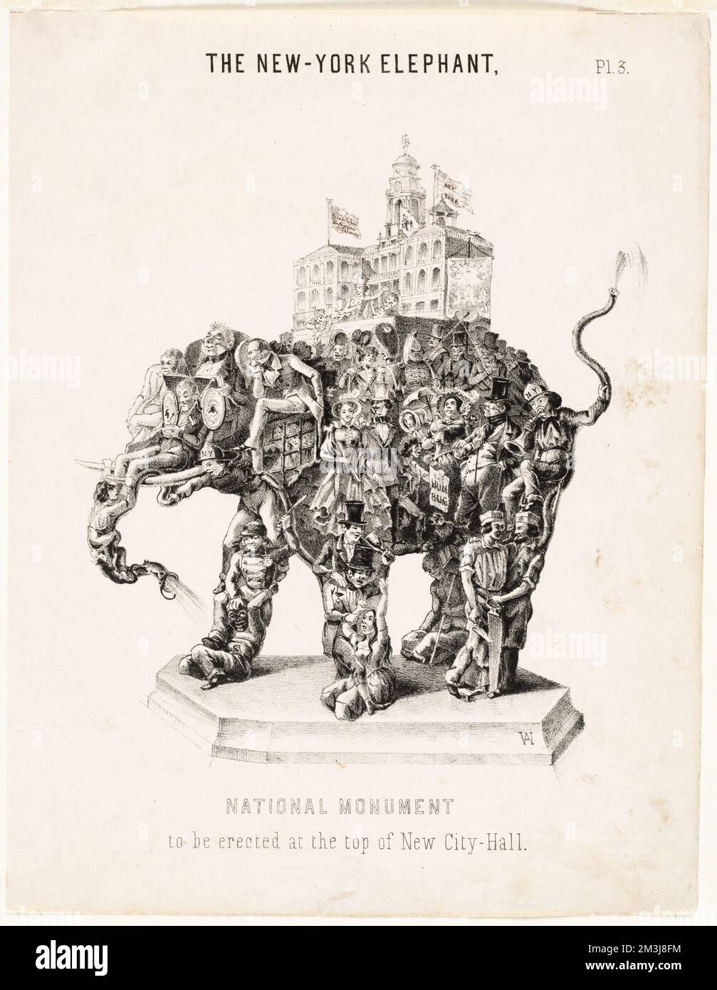 L'elefante di New-York, i corridoi della città & della città, gli elefanti Foto Stock