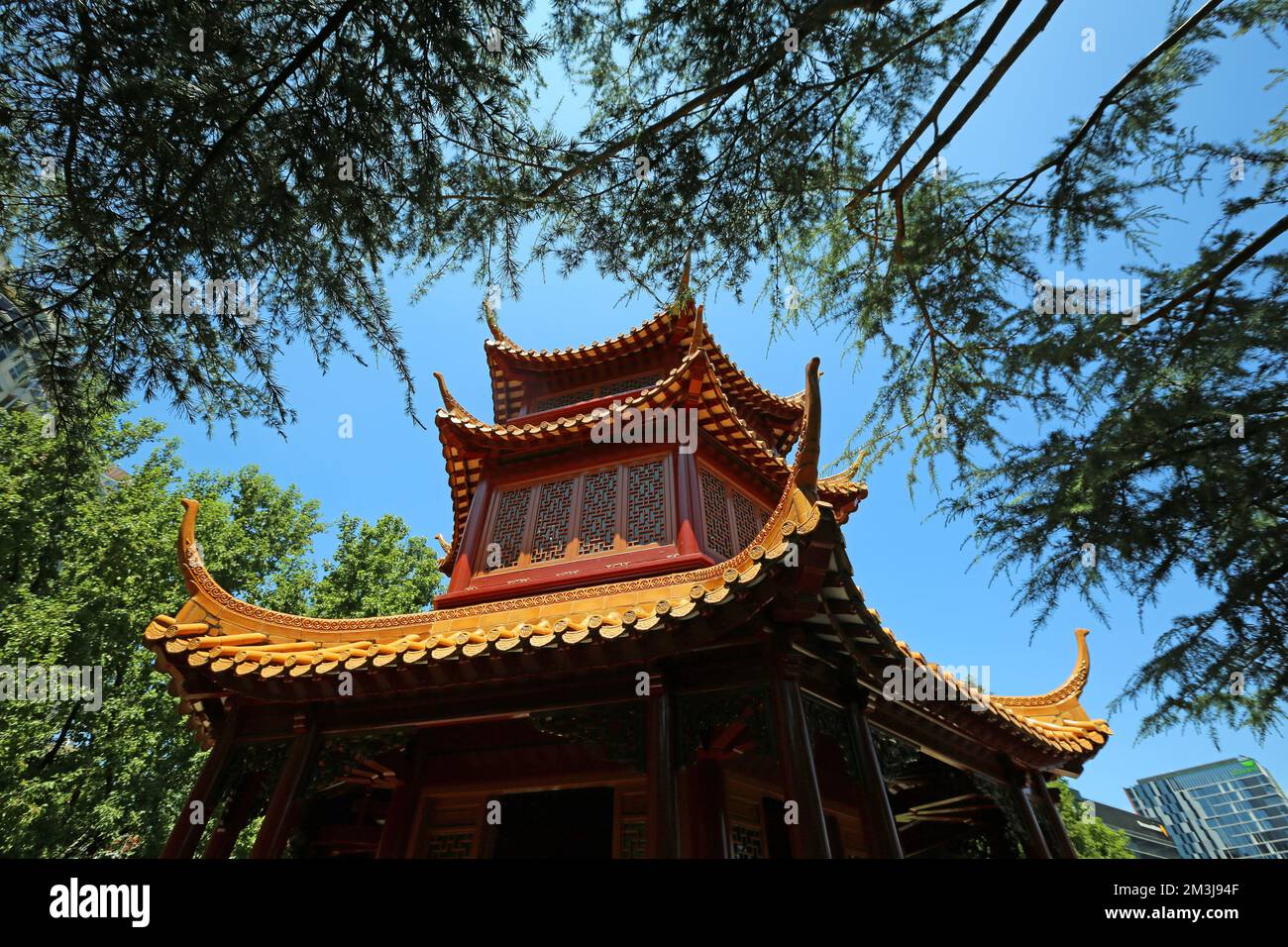 Il tetto del gurr - Giardino Cinese, Sydney Foto Stock