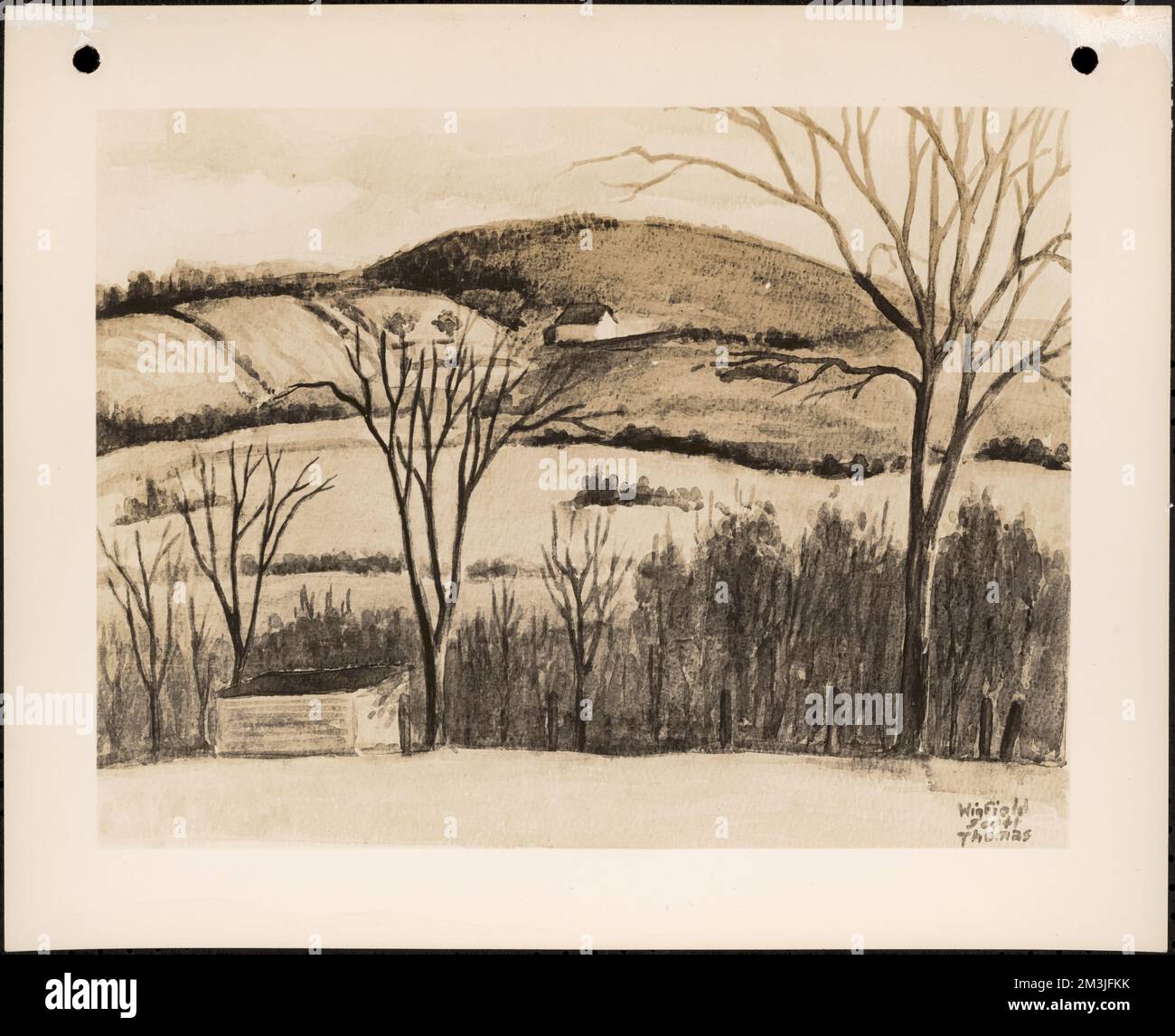 Novembre colline, aree rurali, colline. Collezione fotografica del Massachusetts WPA Federal Art Project Foto Stock