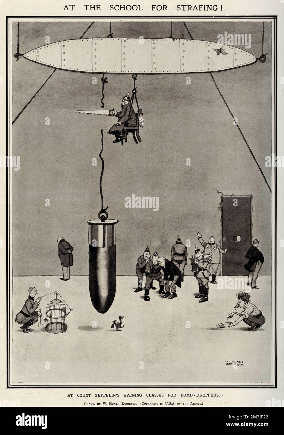 Alle lezioni serali del conte zeppelin per i contagocce. Nota bene: Il credito deve apparire come cortesia della tenuta della signora J.C.Robinson/Pollinger Ltd/ILN/Mary Evans Data: 1916 Foto Stock