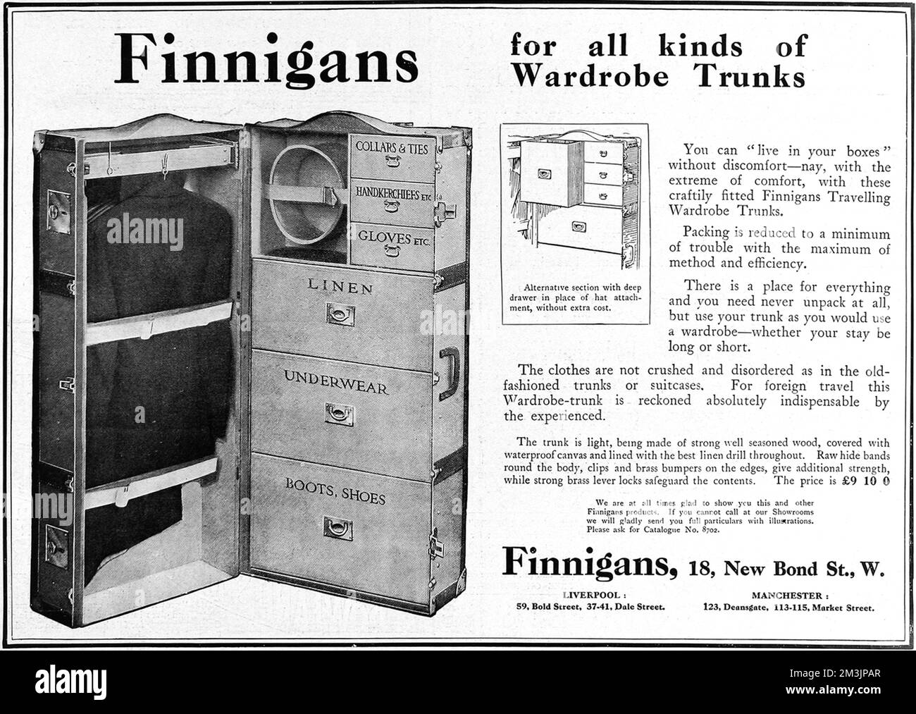 Baule del guardaroba Finnigans Foto Stock