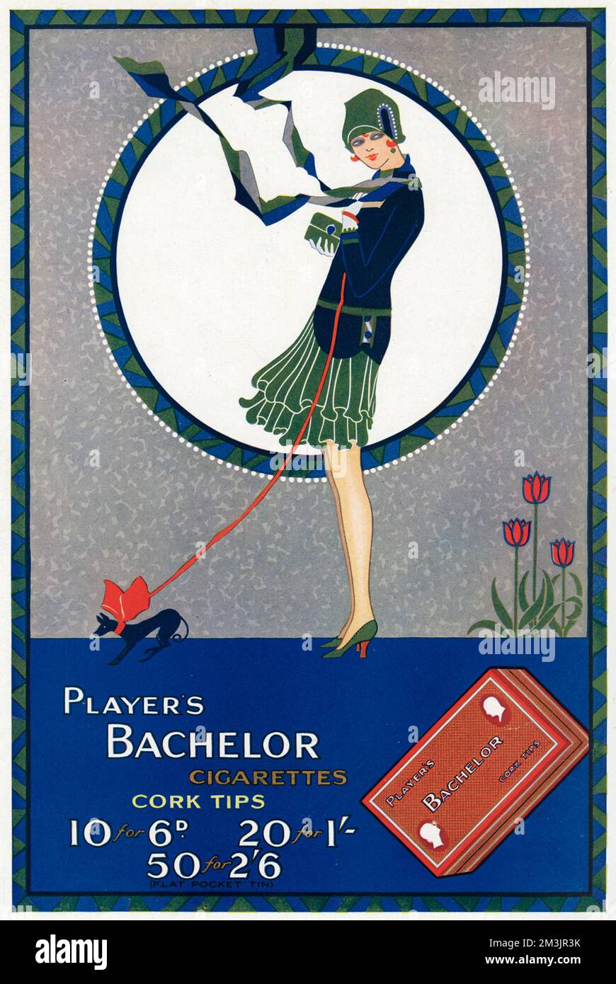 Pubblicità per le sigarette Player's Bachelor 1930 Foto Stock