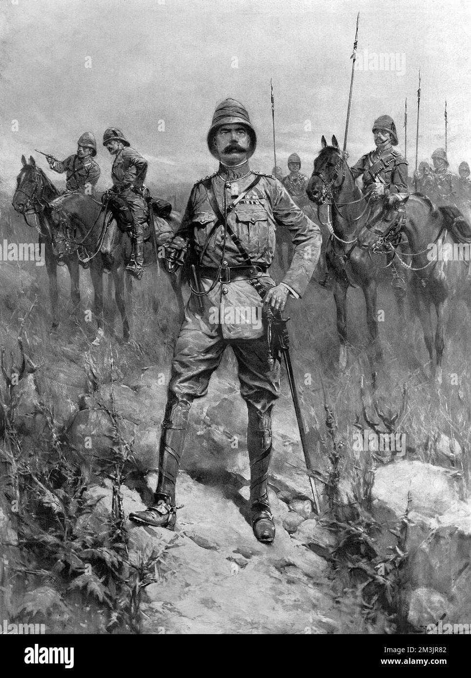 Lord Kitchener (1850 - 1916), successore di Lord Roberts come Comandante durante la Campagna di Guerra dei Boeri. Foto Stock
