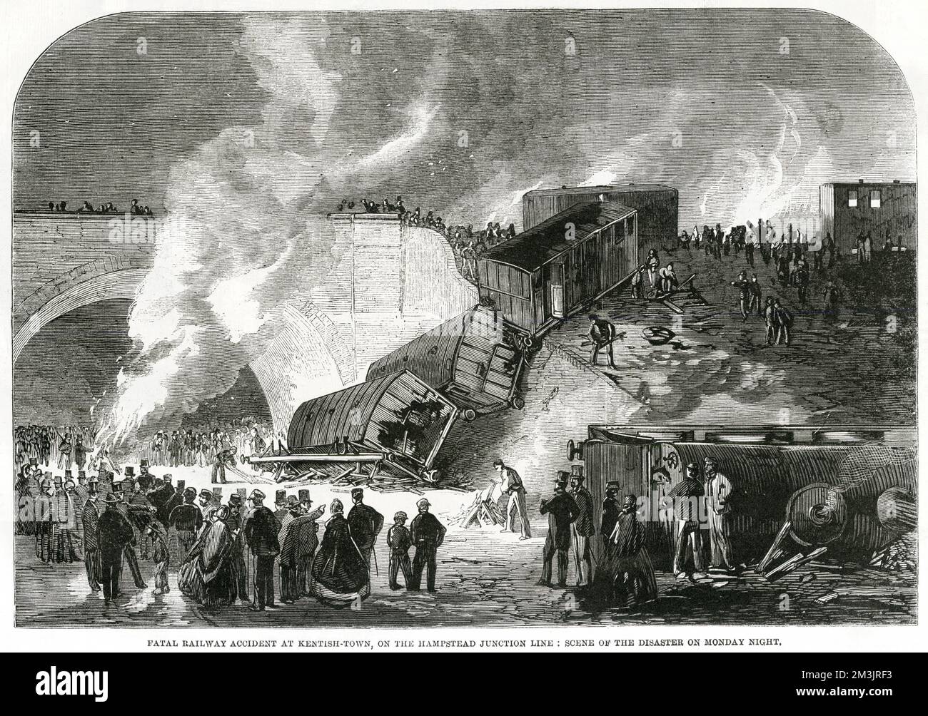 Incidente ferroviario di Kentish Town, Hampstead Junction 1861 Foto Stock